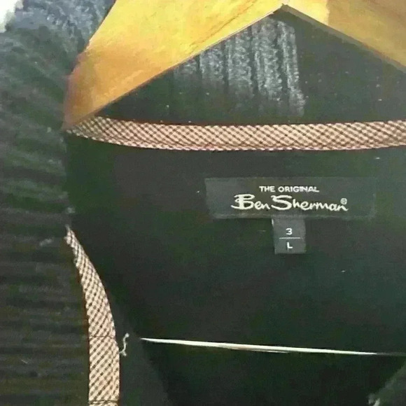 The Original Ben Sherman Men's Black Wool Blend Zip Up Sweater Jacket Size M - Picture 8 of 12